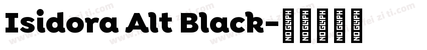 Isidora Alt Black字体转换